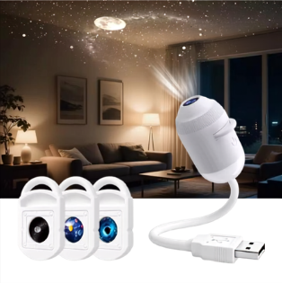 USB Sternenhimmel-Projektor + für Auto und Schlafzimmer + mit Galaxieeffekt