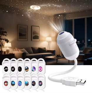 USB Sternenhimmel-Projektor + für Auto und Schlafzimmer + mit Galaxieeffekt