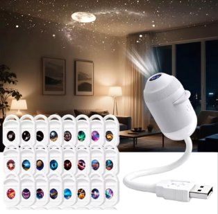 USB Sternenhimmel-Projektor + für Auto und Schlafzimmer + mit Galaxieeffekt